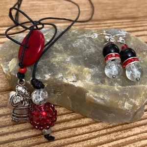 Santa 🎅 Shamballa Christmas button jewelry set